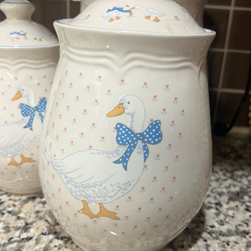 Charming Duck Ceramic Canister